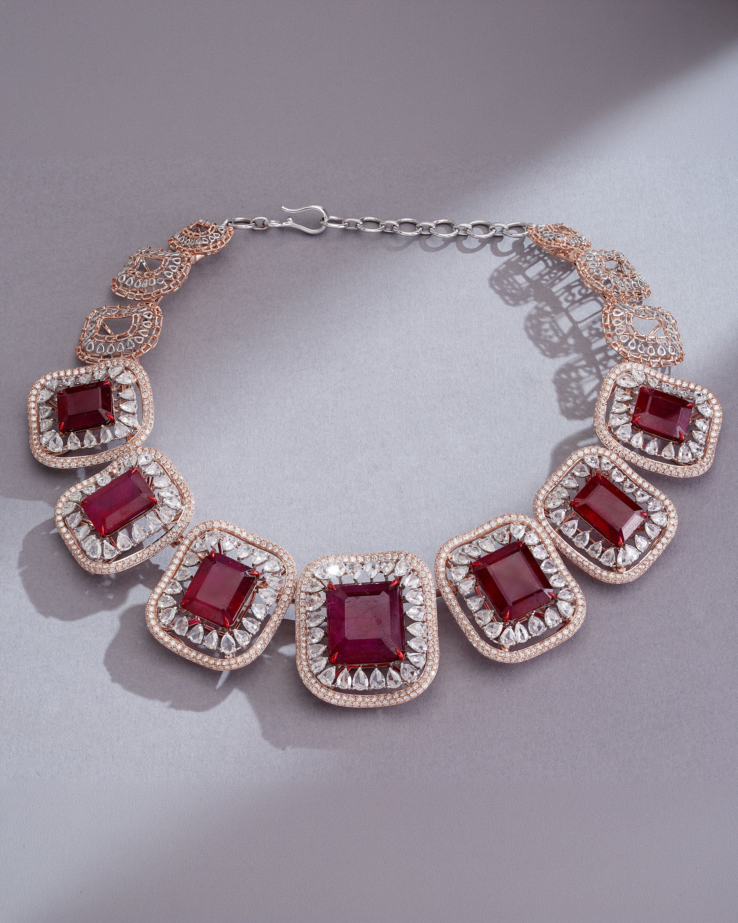 GF Ruby Regal Necklace & GF Ruby Regal Earrings