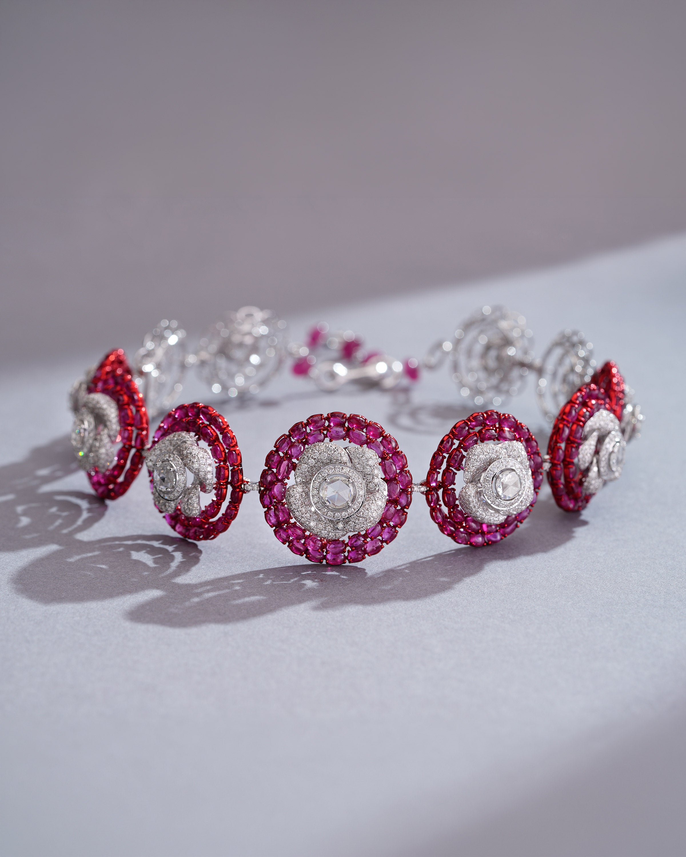 Burmese Ruby Scarlet Aura Necklace & Burmese Ruby Scarlet Aura Earrings