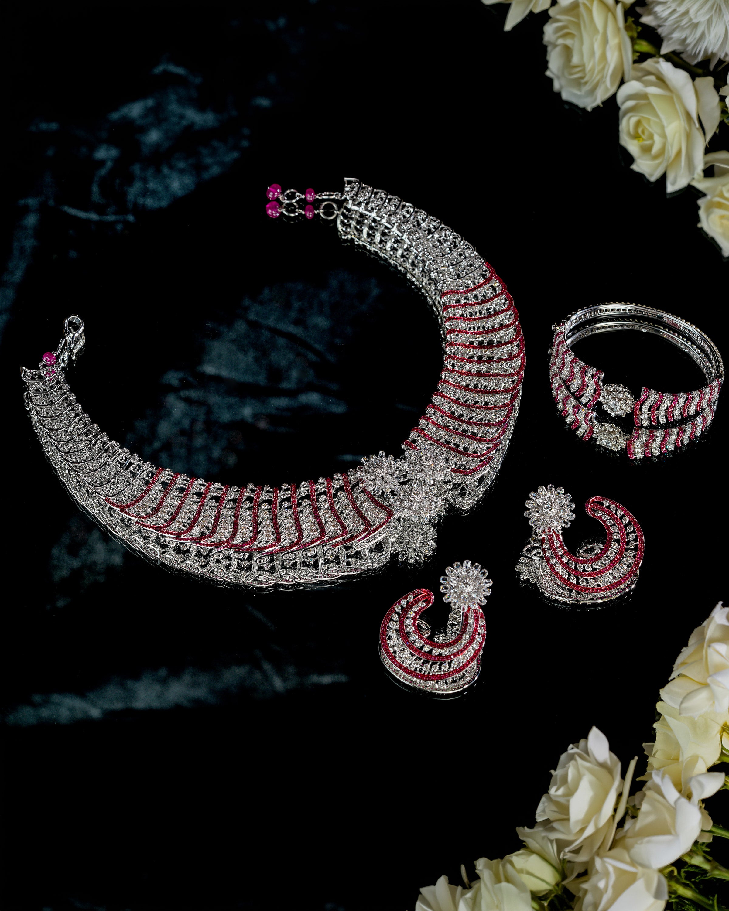 Imperial Ruby Crest Diamond Necklace