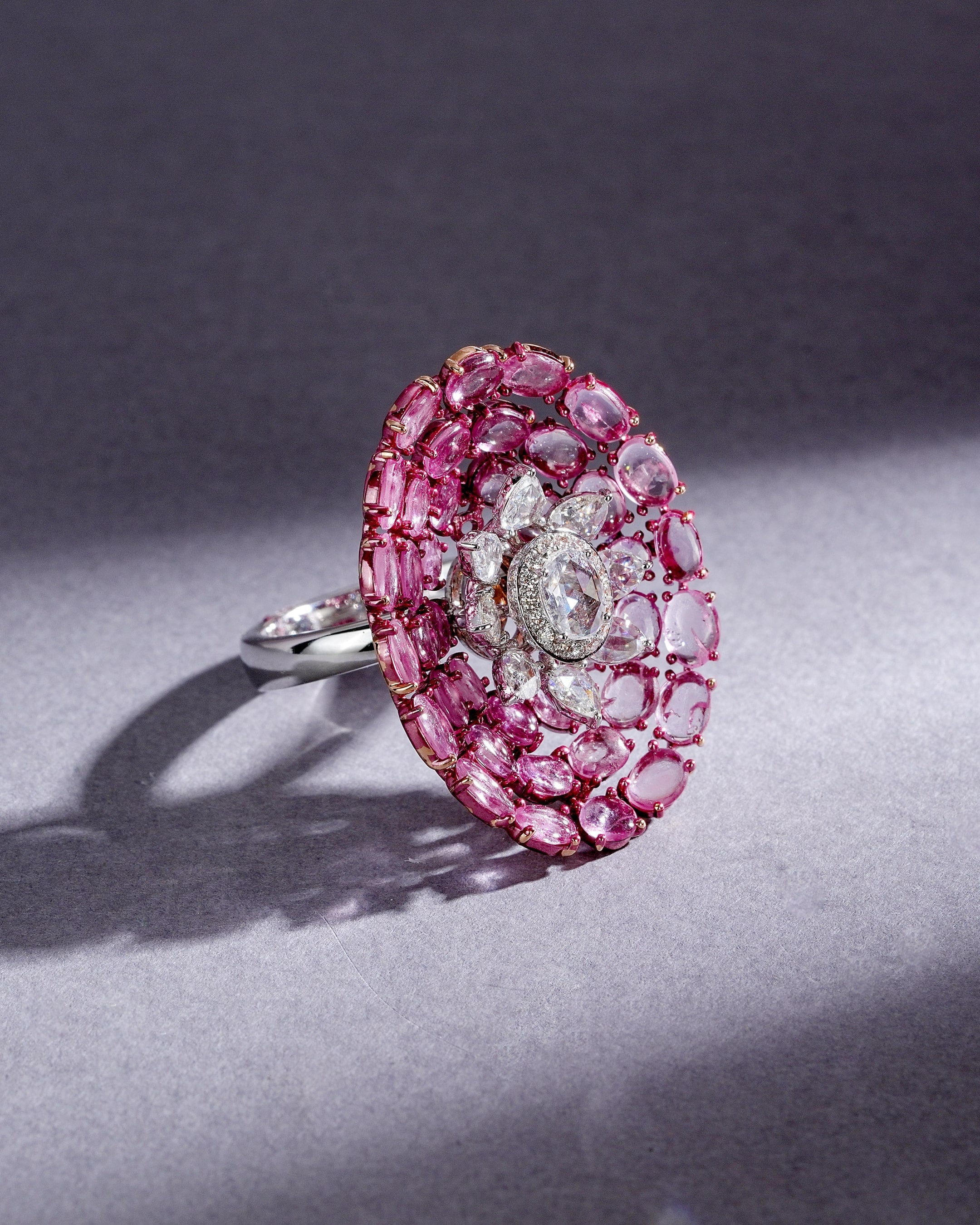 The Sorelle Pink Sapphire Band