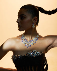 Ocean Bloom Pearl & Tanzanite Diamond Necklace