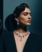 Morganite & Sapphire Spark Diamond Necklace