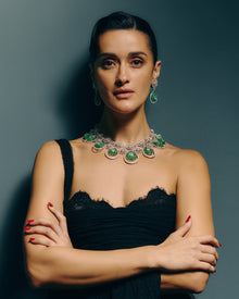 Imperial Verdure Russian Emerald Diamond Necklace