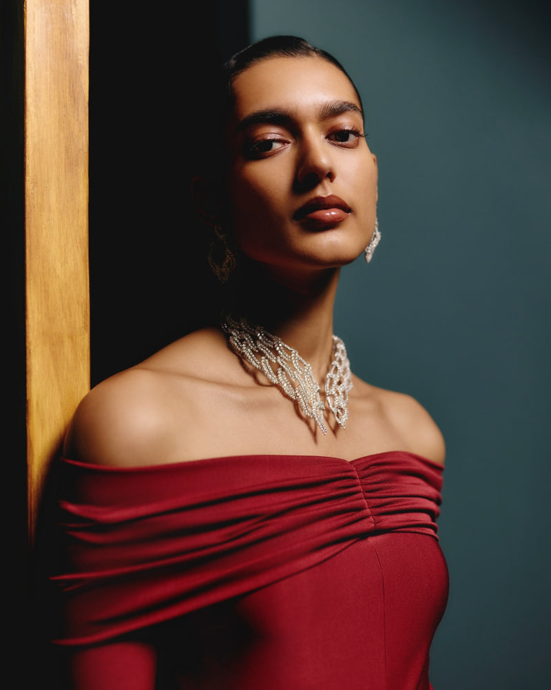 Classic Silhouette Diamond Collar Necklace