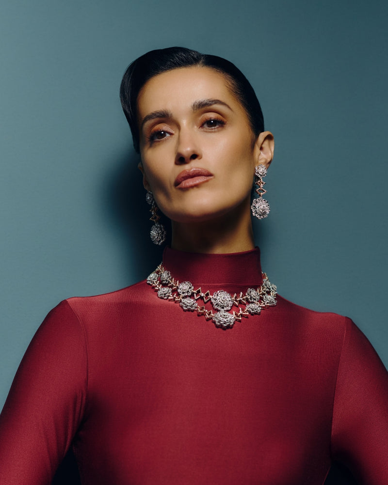 Regal Halo Diamond Necklace