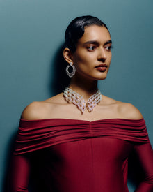 Classic Silhouette Diamond Collar Necklace