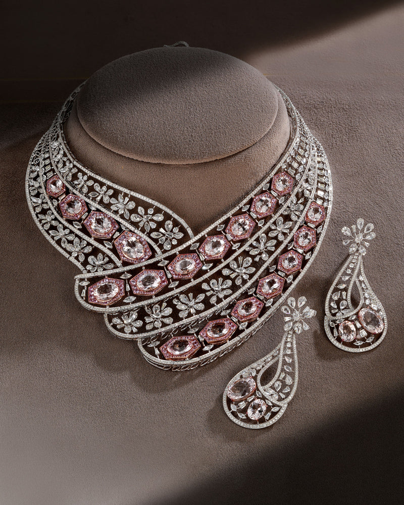 Blush Royale Morganite & Sapphire Grand Necklace