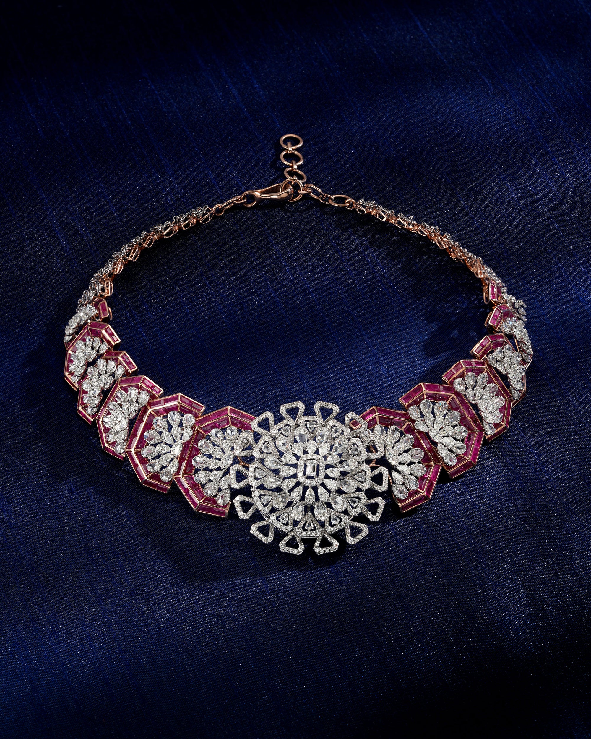 Burmese Ruby Majesty Diamond Necklace