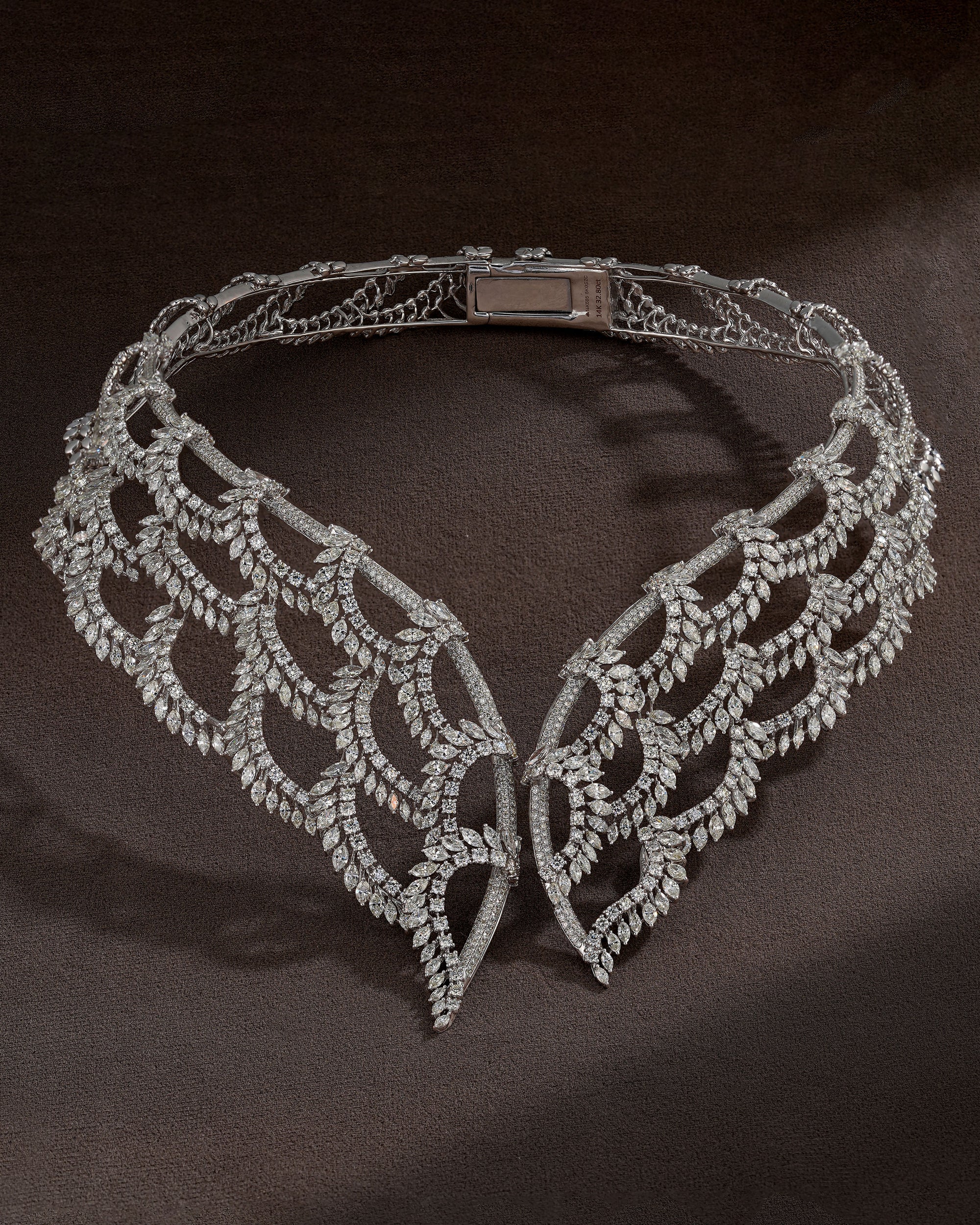 Classic Silhouette Diamond Collar Necklace