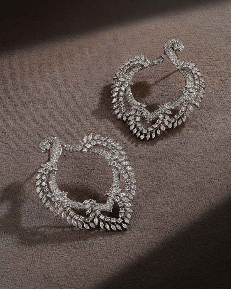 Pearl Whisper Diamond Earrings