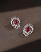 Rosette Tourmaline Cascade Diamond Necklace & Petite Dewdrop Tourmaline Diamond Earrings
