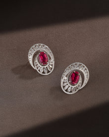 Rosette Tourmaline Cascade Diamond Necklace & Petite Dewdrop Tourmaline Diamond Earrings