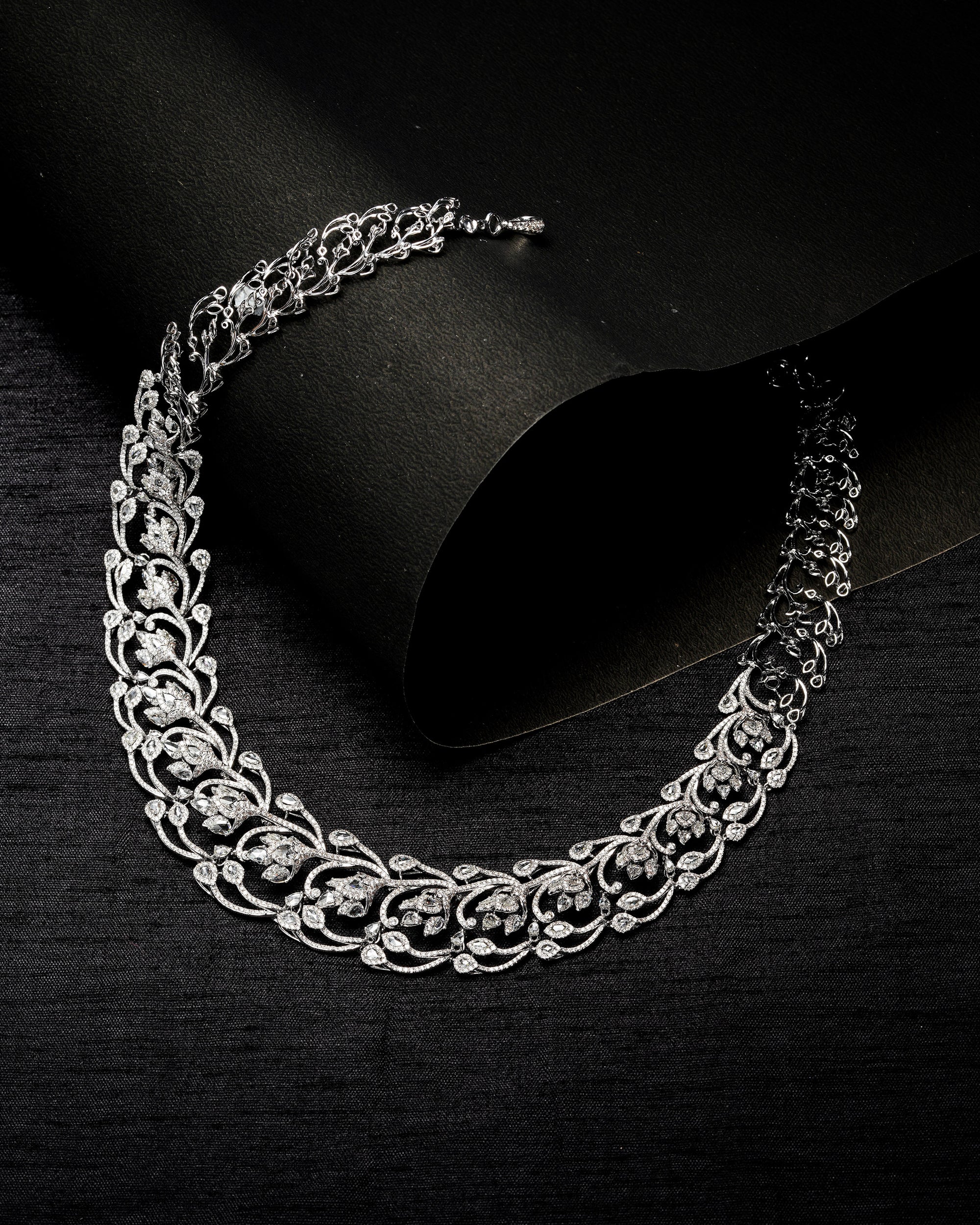The Elanis Pavé Diamond necklace & The Elanis Pavé Spirals