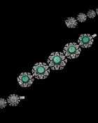 Emerald Bloom Russian & Zambian Diamond Necklace & Dual-Emerald Glow Diamond Earrings