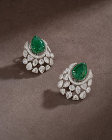 Emerald Crown Diamond Stud Drops