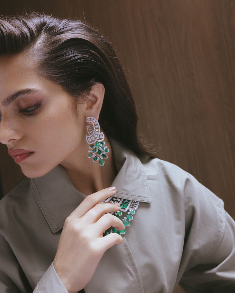 Verdant Bloom Emerald & Diamond Drops