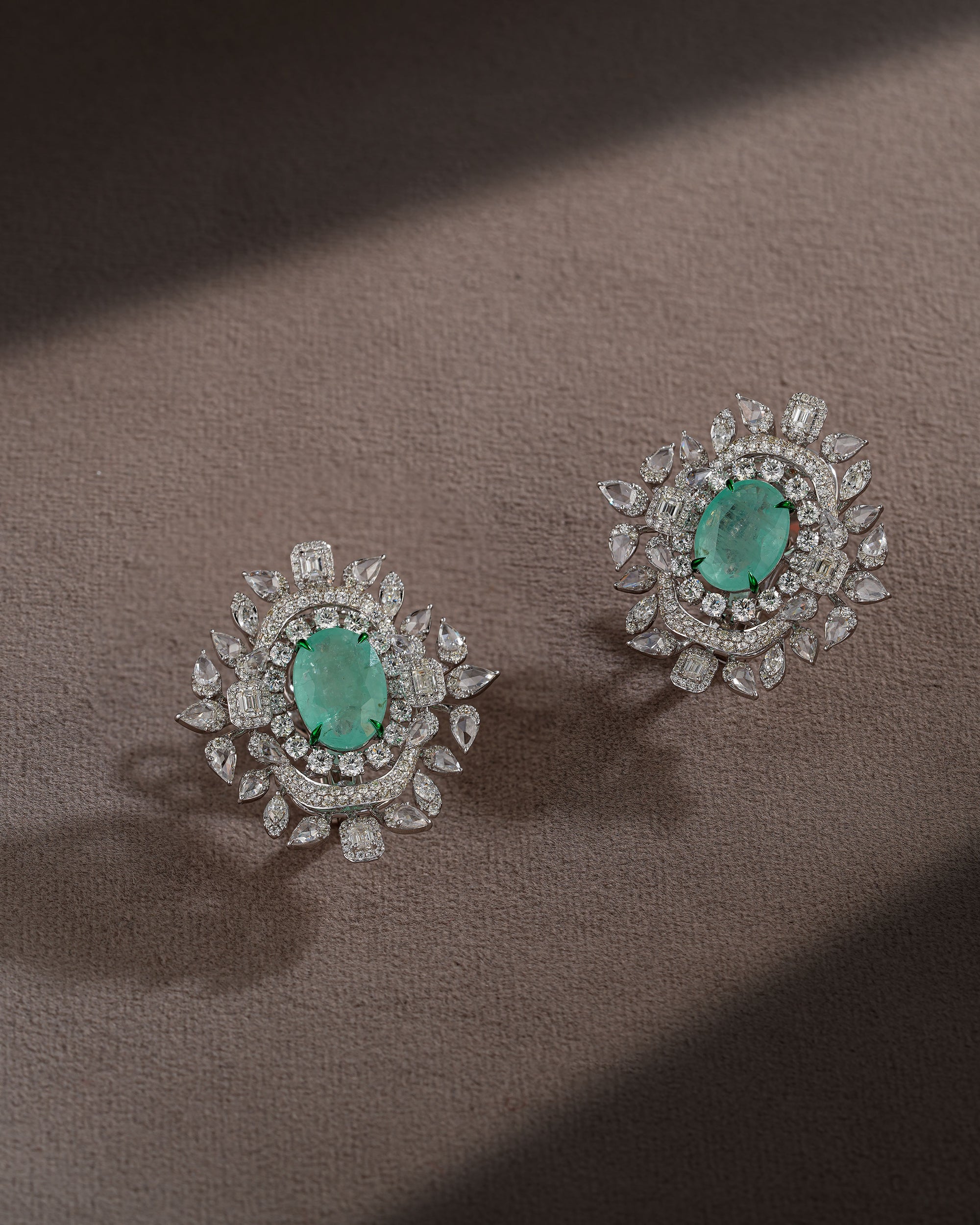 Verdant Dew Russian Emerald Diamond Drops