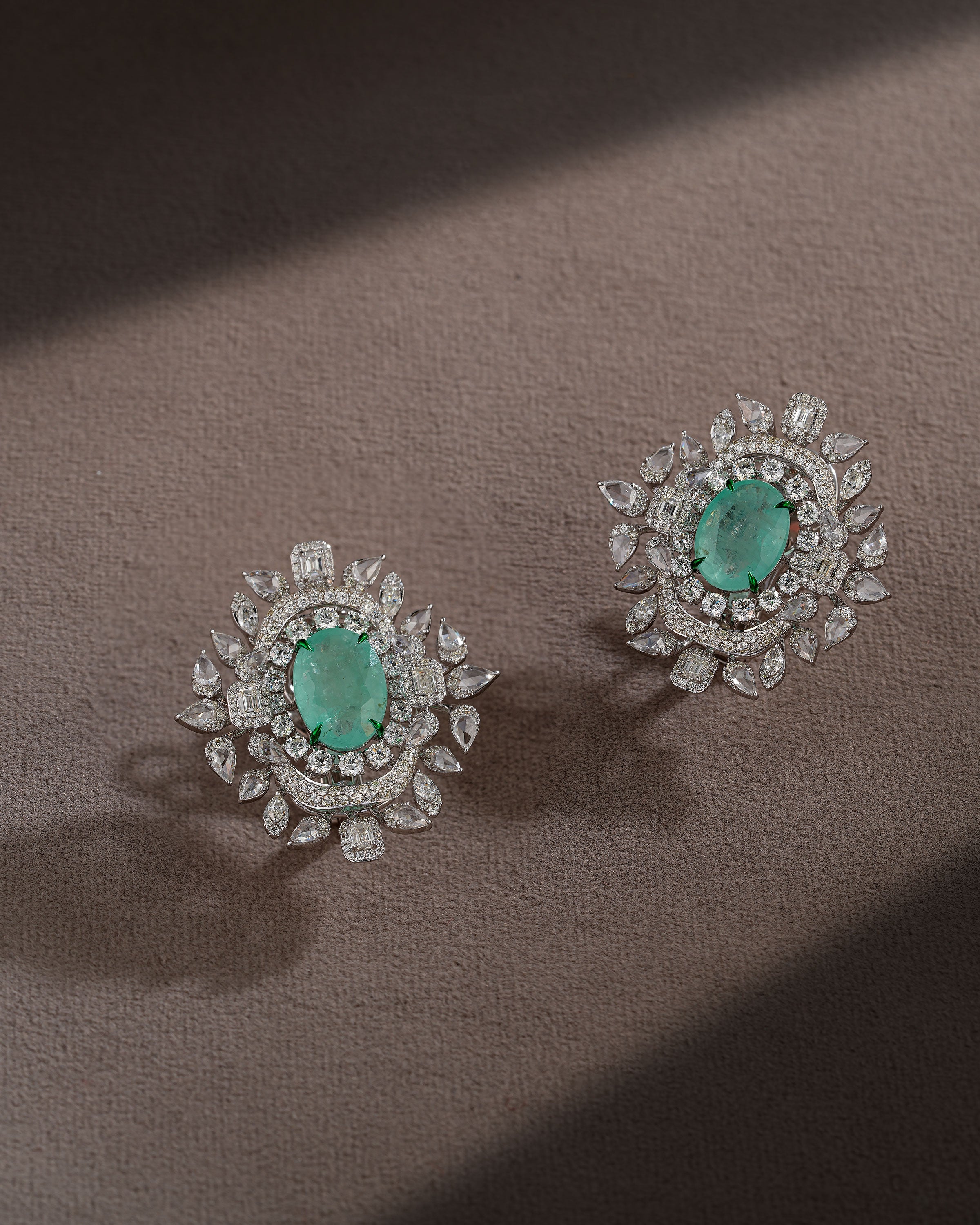 Verdant Dew Russian Emerald Diamond Drops