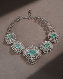 Imperial Frost Russian Emerald Diamond Necklace