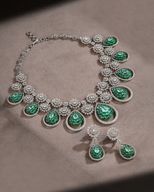 Imperial Verdure Russian Emerald Diamond Necklace