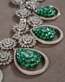 Imperial Verdure Russian Emerald Diamond Necklace