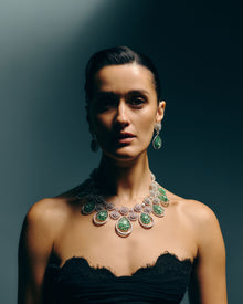 Imperial Verdure Russian Emerald Diamond Necklace