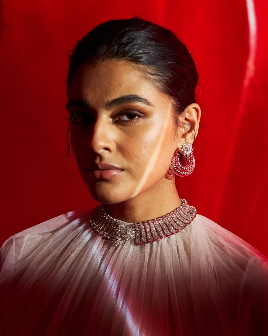 Imperial Ruby Crest Diamond Necklace