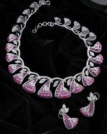 Sapphira Rosé Blush Necklace & Sapphira Rosé Blush Earrings