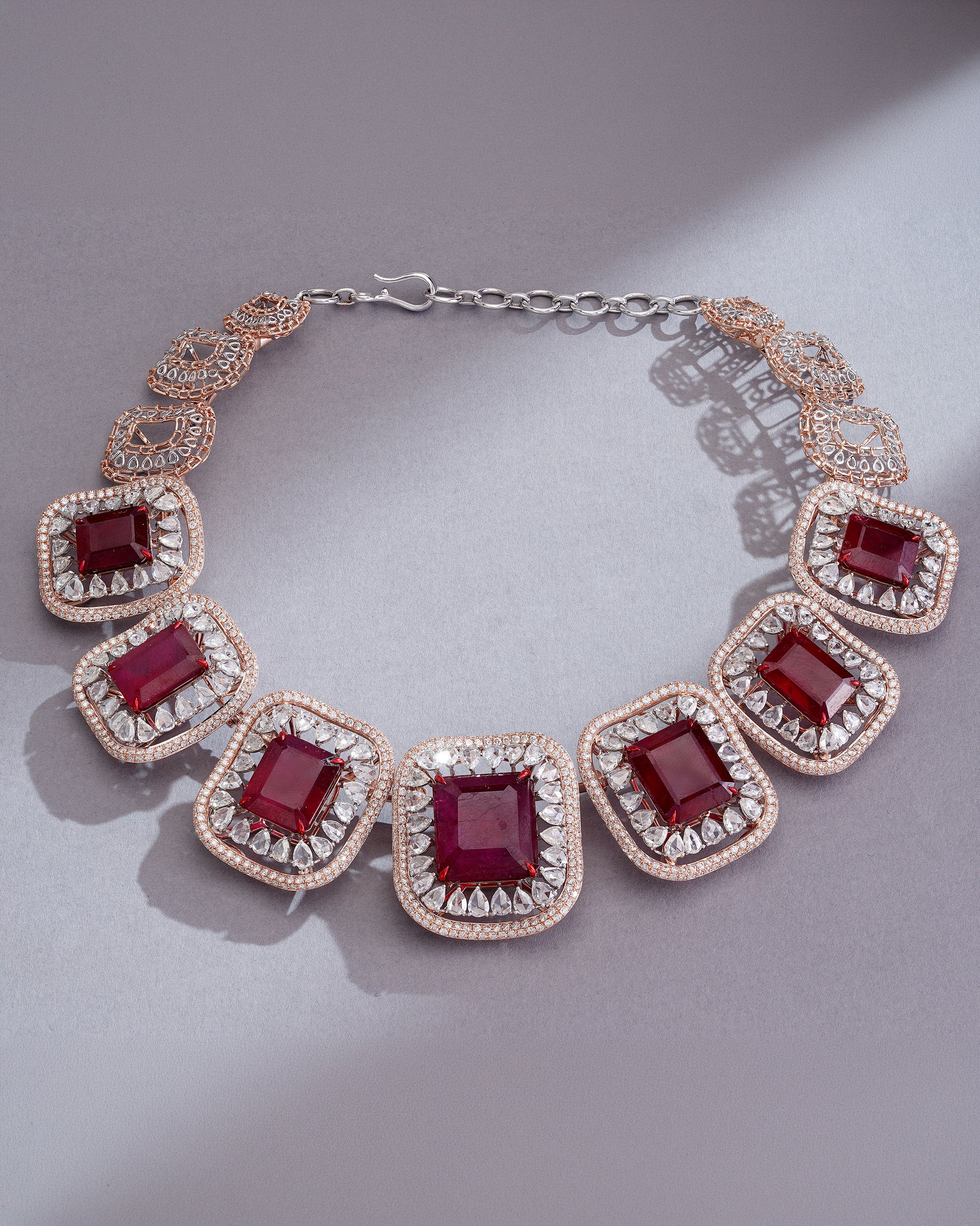 GF Ruby Regal Necklace & GF Ruby Regal Earrings
