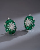 Emerald Crest Zambian Collar Necklace & Green Monarch Zambian Emerald Stud