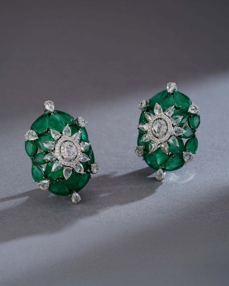 Green Monarch Zambian Emerald Stud