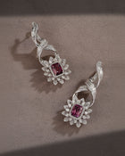 The Ruby Reverie Diamond Necklace & Rosetta Rubellite Dual-Halo Earrings