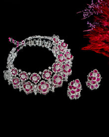 Imperial Ruby & Diamond Radiance Necklace & Imperial Ruby Spark Earrings
