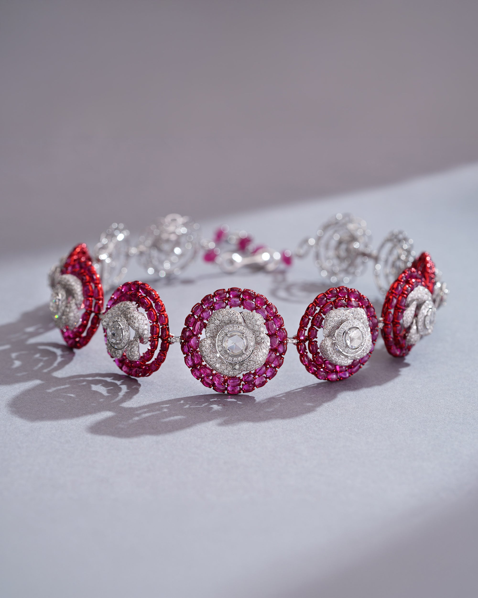 Burmese Ruby Scarlet Aura Necklace & Burmese Ruby Scarlet Aura Earrings