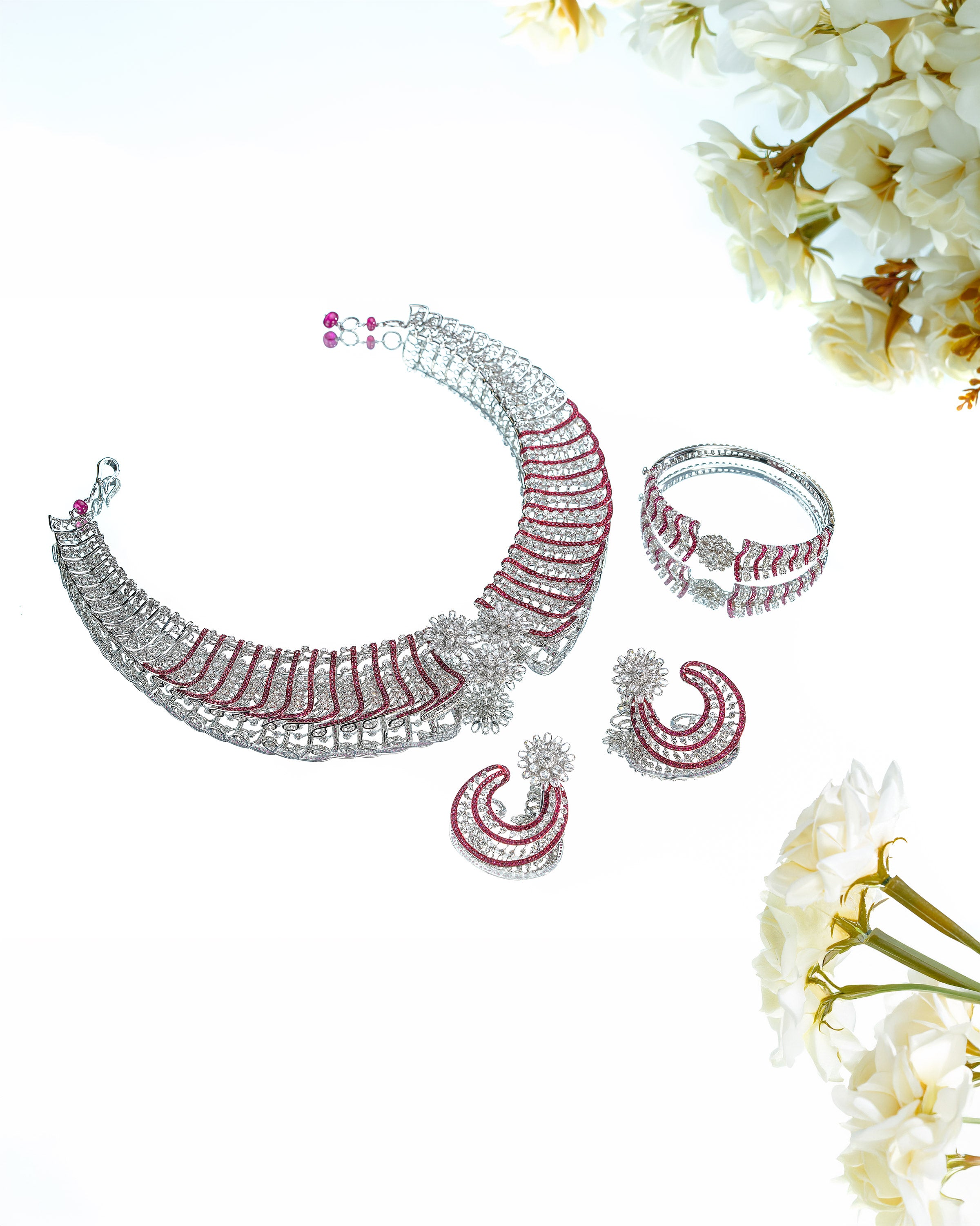 Imperial Ruby Crest Diamond Necklace