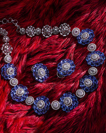 Royal Tanzanite & Diamond Grande Necklace & Royal Tanzanite Whisper Earrings