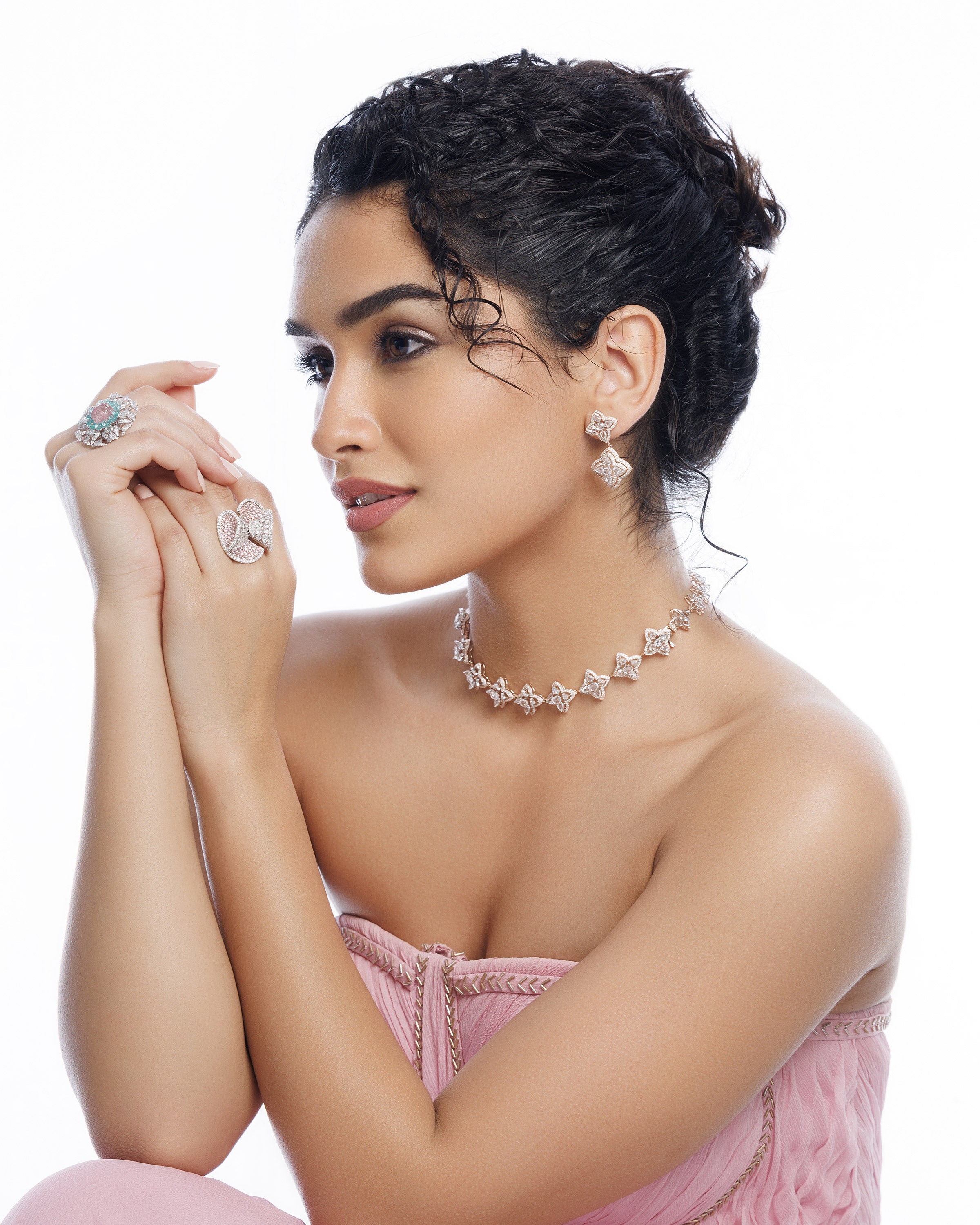 The Aurora Diamond Grace Necklace & The Aurora Diamond Grace Earrings