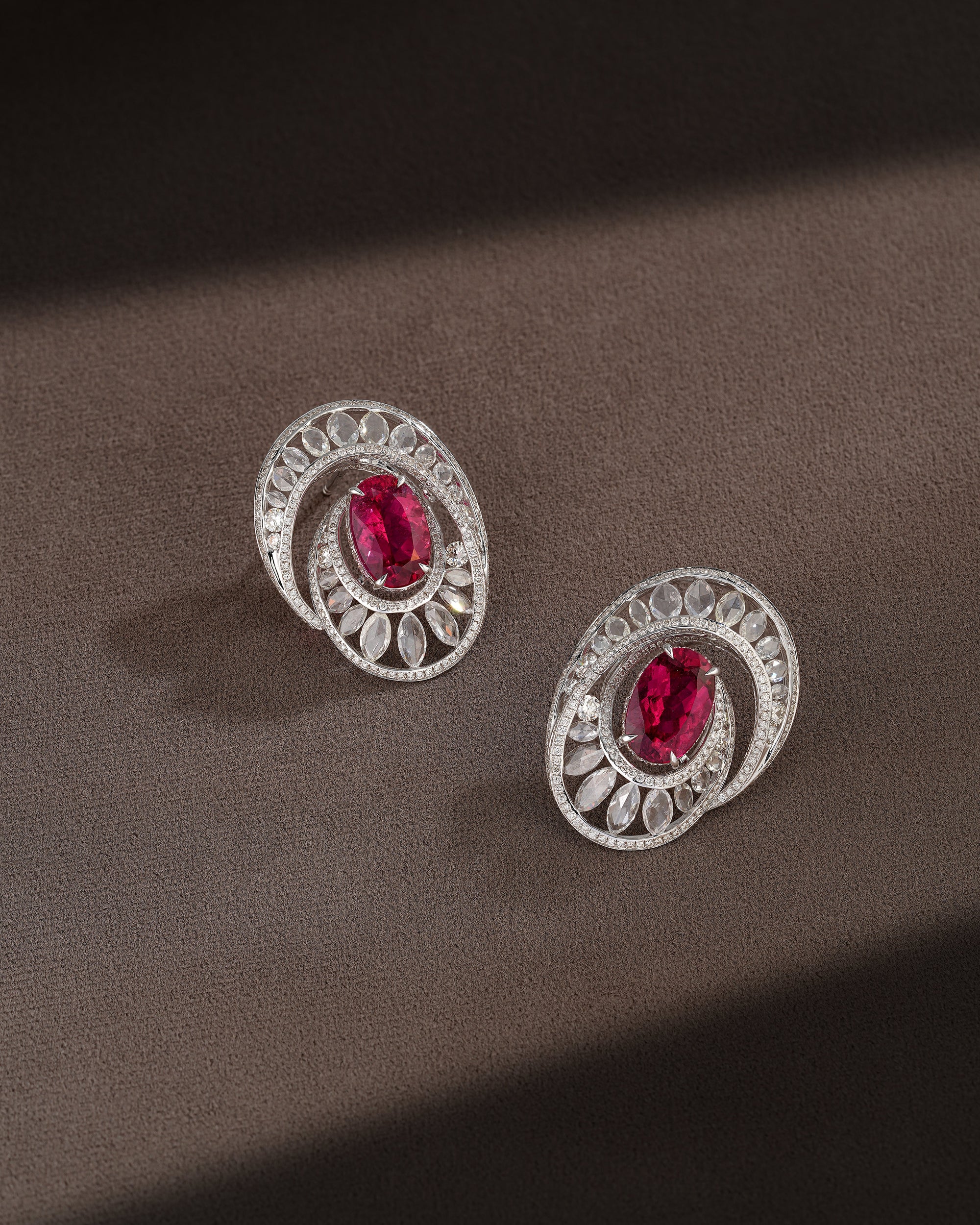 Petite Dewdrop Tourmaline Diamond Earrings