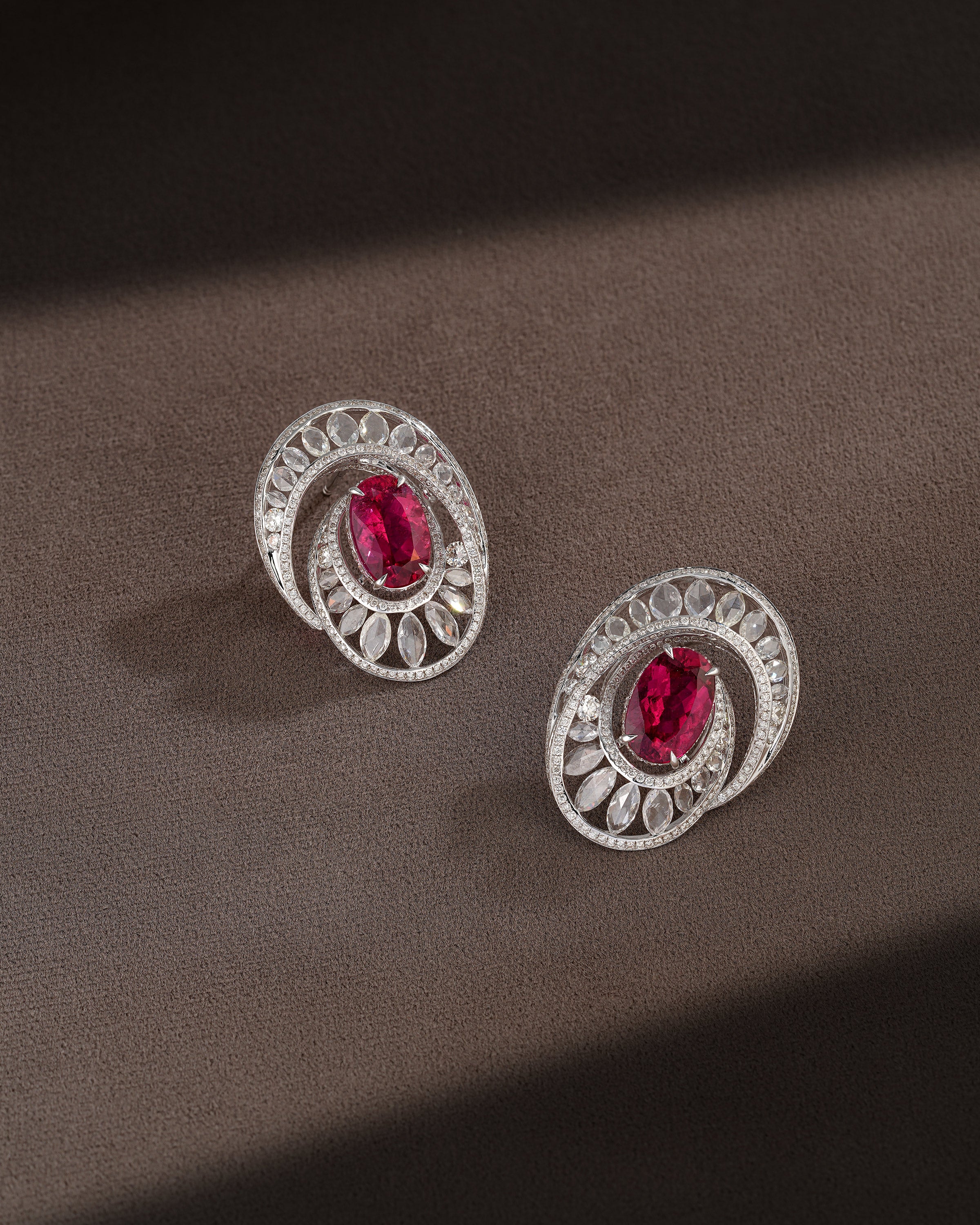 Petite Dewdrop Tourmaline Diamond Earrings