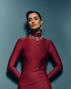 Regal Halo Diamond Necklace (Upper)