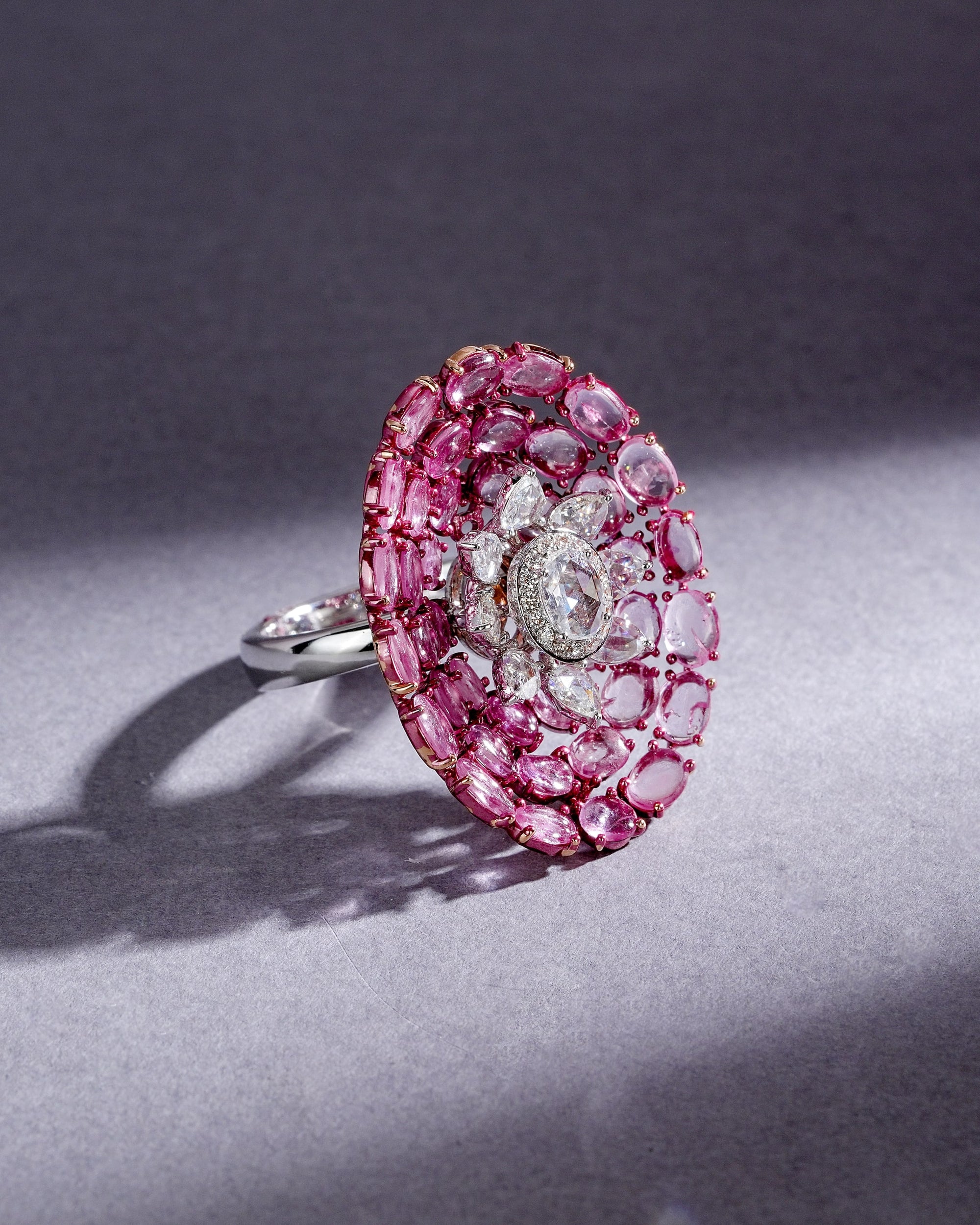The Sorelle Pink Sapphire Band