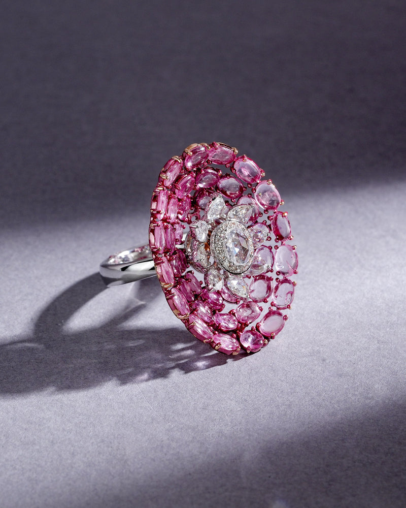 The Sorelle Pink Sapphire Band