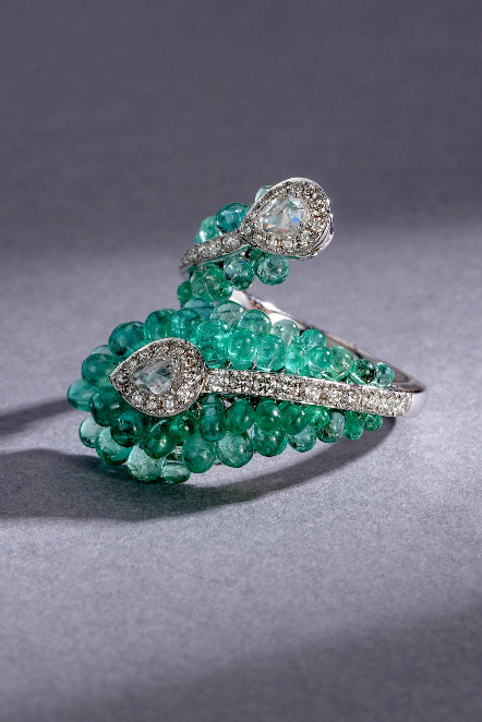 The Emerald Cascade Ring