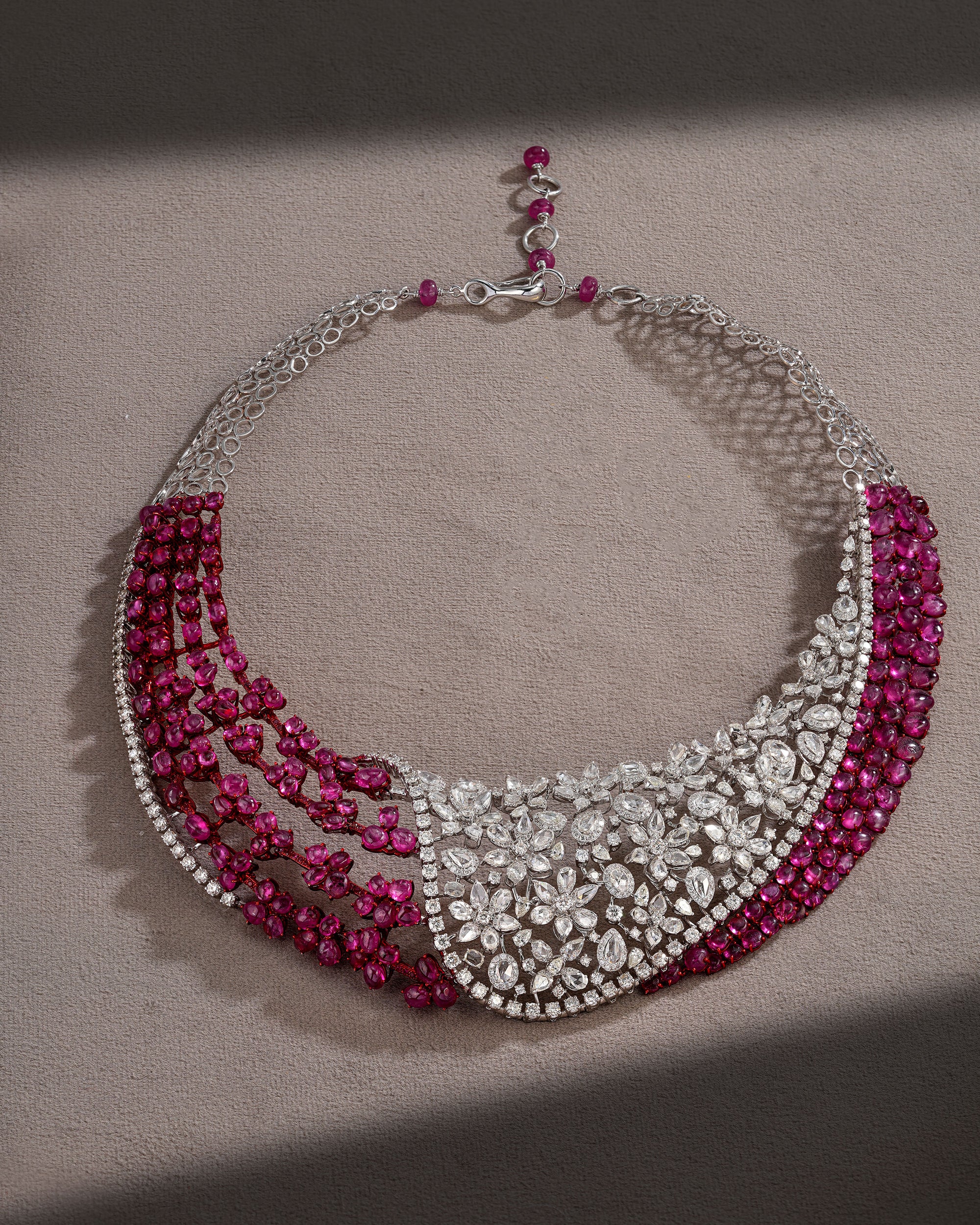 Royal Heirloom Crimson Diamond Necklace