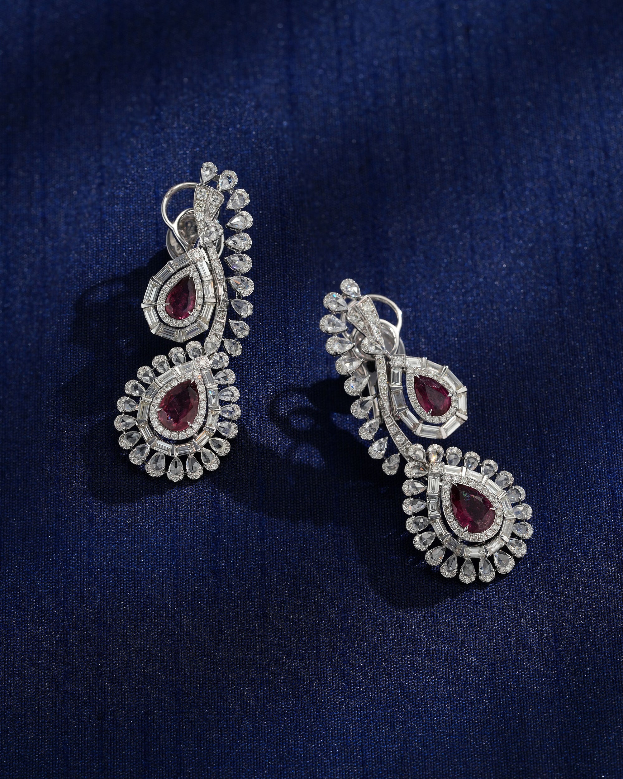 Rosetta Rubellite Dual-Halo Earrings