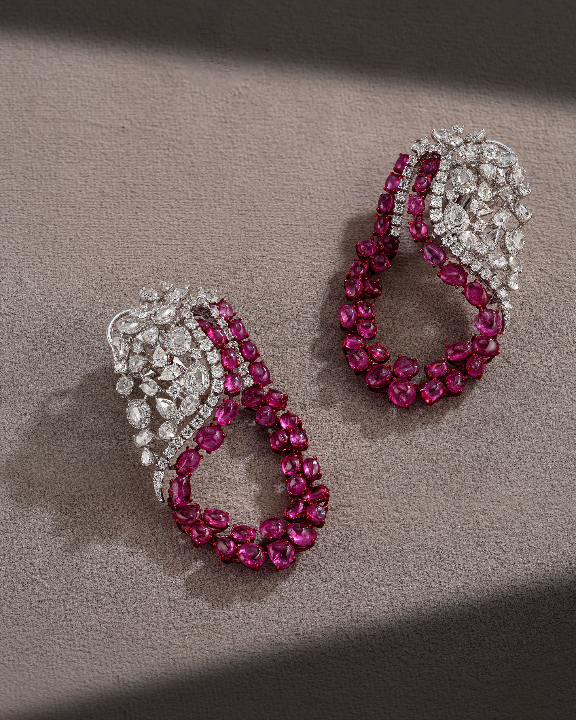 Ruby Dawn Diamond Drop Earrings