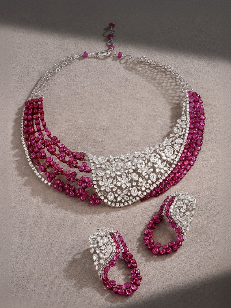 Royal Heirloom Crimson Diamond Necklace