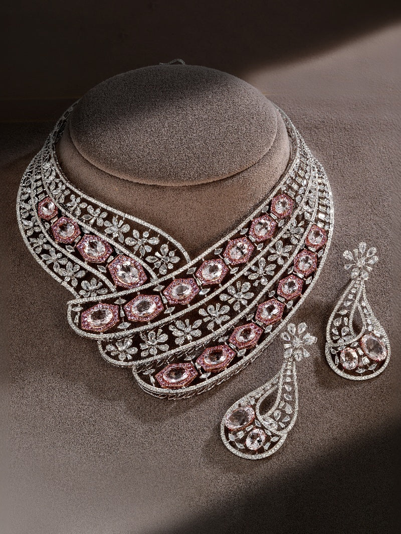 Blush Royale Morganite & Sapphire Grand Necklace