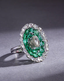 The Emerald Halo Ring