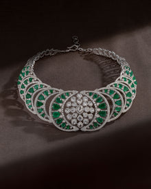 Verdant Majesty Zambian Emerald Diamond Necklace